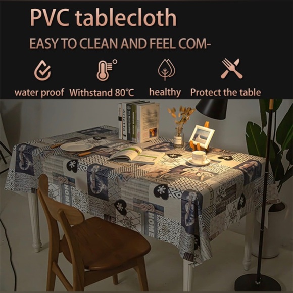 Rectangle Tablecloth Winter Keepsakes Collage Farmhouse Washable (54“ X 78”) - Picture 2 of 10